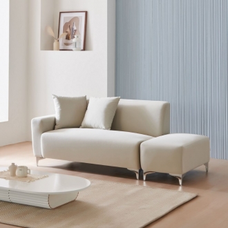 [단독특가]동서가구 코나 아쿠아텍스 패브릭 2인 소파+스툴