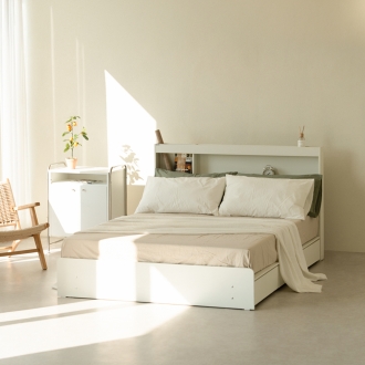 ★한정수량★동서가구 아엘 LED 1단 3서랍 수납침대 Q 프레임