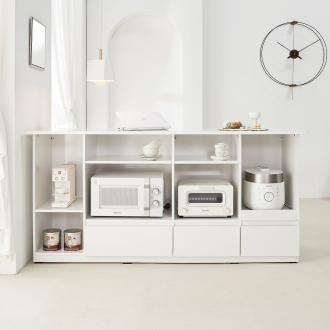 동서가구 클린 아일랜드 홈바 테이블 UV하이그로시 사각 식탁 1700 하부서랍형 DF926025