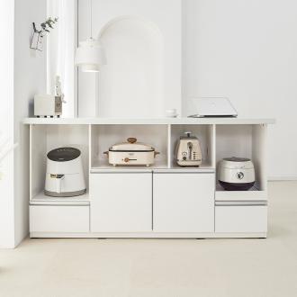 동서가구 클린 아일랜드 홈바 테이블 인조대리석 사각 식탁 1700 하부수납형 DF926024