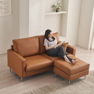 케이하우스홀드 멕소 3인용 3.5인용 가죽소파 천연면피 국내제작 소가죽(소파단품)