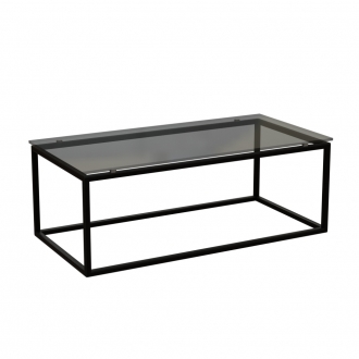 [퍼니럭스리빙] 리네 블랙 강화유리 소파테이블 -1200