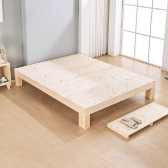 더함퍼니처 원목침대프레임 마루형 유럽산 레드파인 SS/D/Q/K/LK