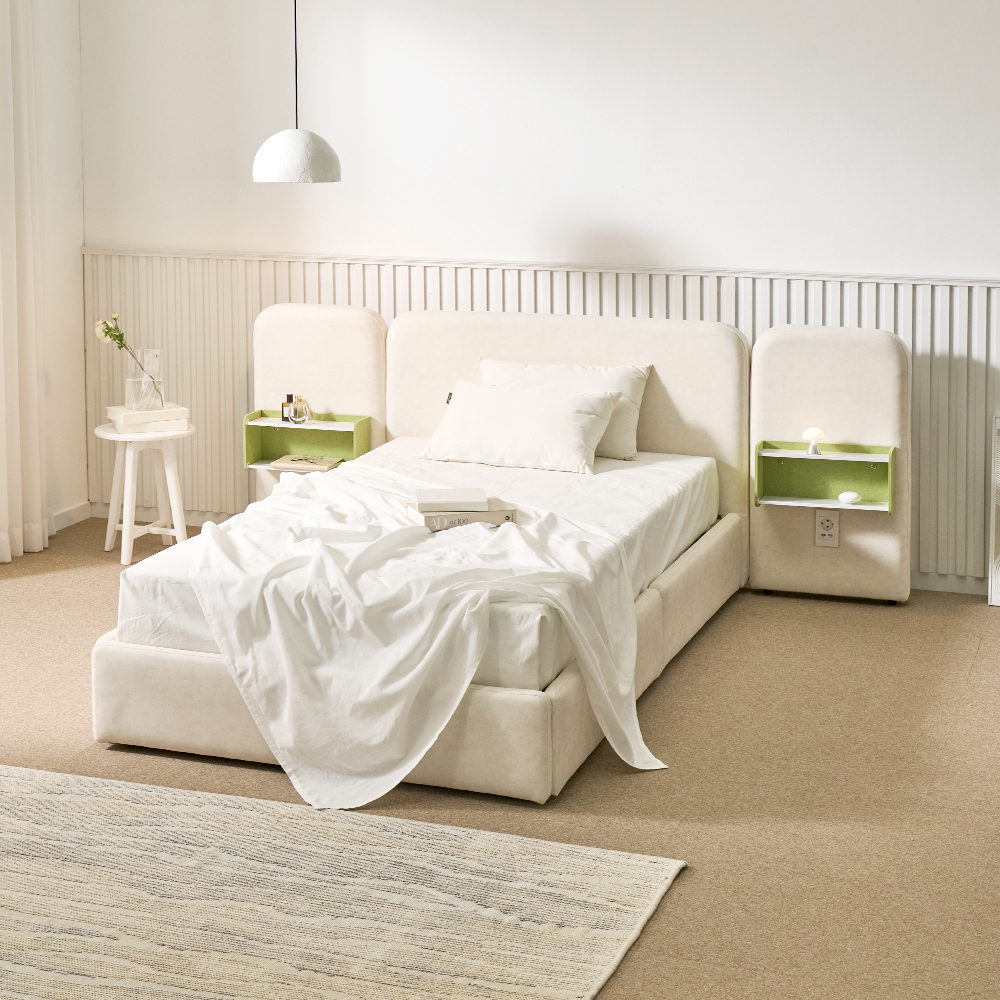 [위클리픽] 시월구일 다름 갤럭시 아쿠아텍스 패브릭 호텔식 수납 침대프레임 SS/Q (+매트리스선택)