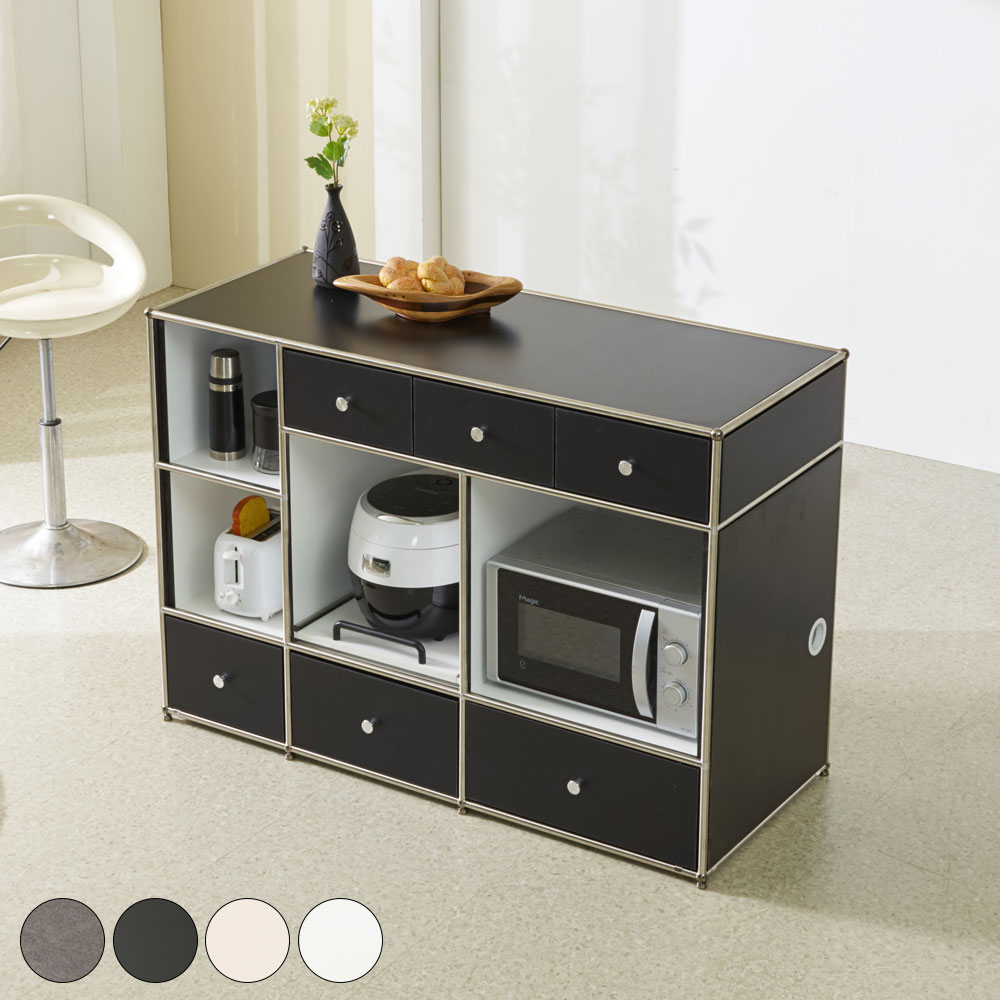 도아르 미드센츄리 모듈 아일랜드식탁 홈바 테이블 조리대 밥솥장 전자렌지 수납장 1200