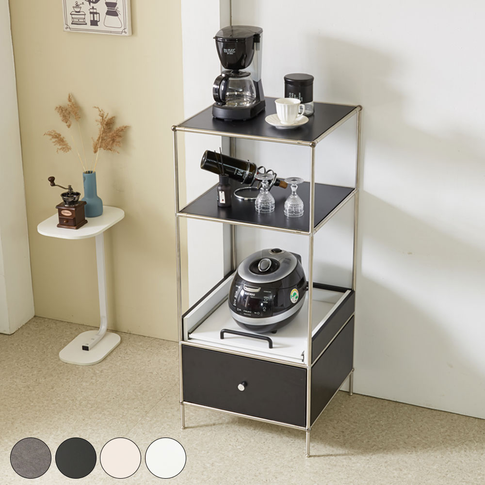 도아르 미드센츄리 모듈 전자렌지 수납장 렌지대 선반 밥솥 다이 에어프라이어 밥솥장