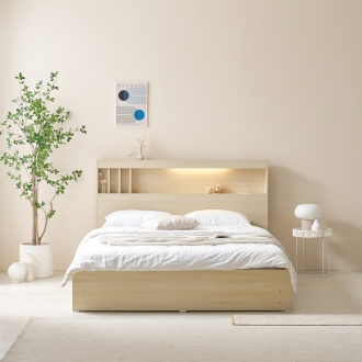 리브우드 디에고 LED 헤드 3단수납침대 SS/Q 프레임 + 매트리스