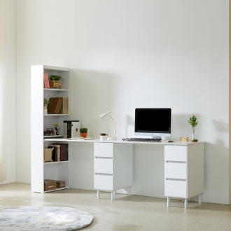 은목 E0목재 LPM 서랍형 2000/2400 h형 2인용책상 2인책상