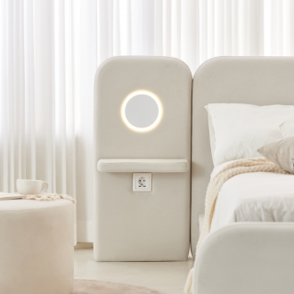 동서가구 소프티 확장형 LED 사이드 조명 패널 협탁 DF926452