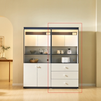 새롬 LED 서랍형 다용도수납장 주방수납장 수납장식장