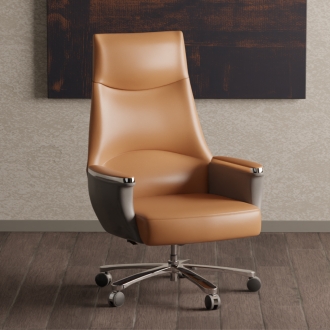 [퍼니럭스리빙] 아르몬 505 중역의자-오렌지/청회색