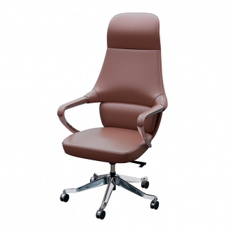 [퍼니럭스리빙] 로얄 프레스티지 중역 가죽 의자 - 적갈색
