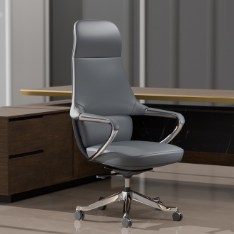 [퍼니럭스리빙] 로얄 프레스티지 중역 의자 - 청회색