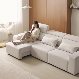 (전국무료배송) 라자가구 슬리프 무빙 리클라이너 4인 패브릭 소파