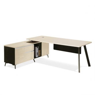 [오프셋퍼니처] 모던파스텔오크303 중역사이드책상 사무용 사장님 임원용