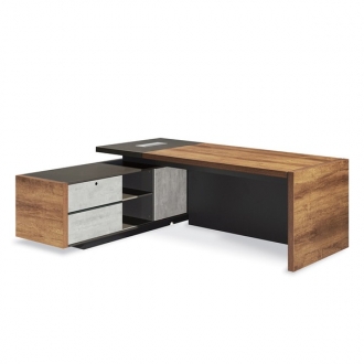 [오프셋퍼니처] 모던내츄럴오크509 중역사이드책상 사무용 사장님 임원용