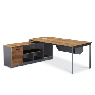 [오프셋퍼니처] 모던내츄럴오크503  중역사이드책상 사무용 사장님 임원용