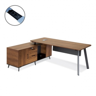 [오프셋퍼니처] 모던내츄럴오크502 중역사이드책상 사무용 사장님 임원용