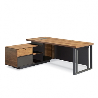 [오프셋퍼니처] 모던 내츄럴오크 501 중역 사이드 책상 사무용 사장님 임원용