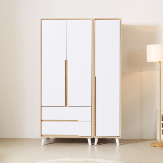 동서가구 밀크 2서랍 옷장세트 1220 다리형 DF926398