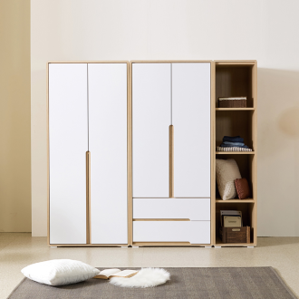 동서가구 밀크 2서랍 오픈선반장 옷장세트 2020 일반형 DF926550