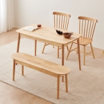 [단독특가]동서가구 우든 고무나무 원목 식탁 의자 벤치 세트 모음