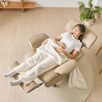 아르고밀러 천연가죽 무중력 침대형 전동리클라이너 중역의자 사장님 임원 사무용 홈오피스 의자