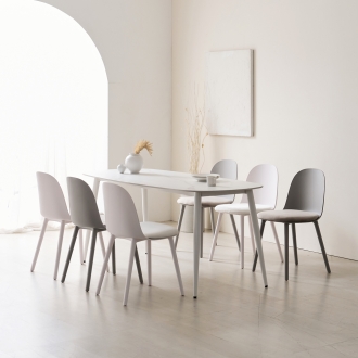 [디자이너스룸] 레아 타원 1800 6인용 세라믹 피아 체어 6개 세트