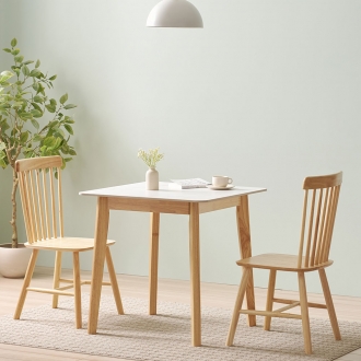 [디자이너스룸] 쉐리 원목식탁 세라믹 2인용 750식탁 세트