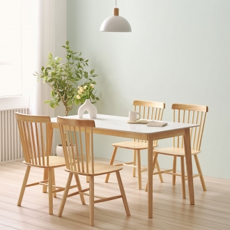 [디자이너스룸] 쉐리 원목식탁 세라믹 4인용 1200식탁 세트