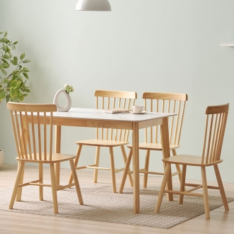 [디자이너스룸] 쉐리 원목식탁 세라믹 4인용 1400식탁 세트