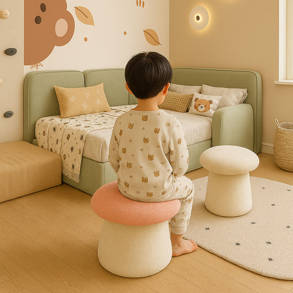 도아르 버섯 구름 스툴 1인용 화장대 카페 디자인 인테리어 의자 등받이 체어