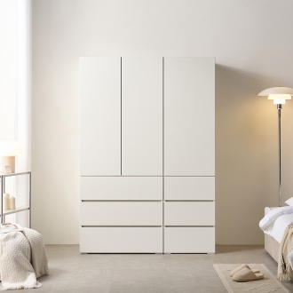 [케이컴퍼니] 피크 푸시1300장롱세트CC(800 3서랍도어옷장+500 3서랍옷장)