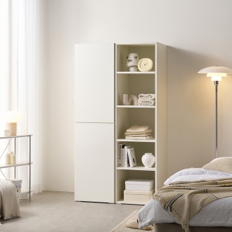 [케이컴퍼니] 피크 푸시1000장롱세트DWS(500투도어옷장+500오픈선반장)