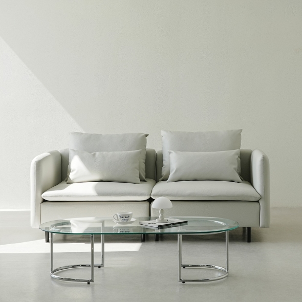 [단독특가]동서가구 모디퍼 가죽 모듈소파 3인 4인 스툴선택