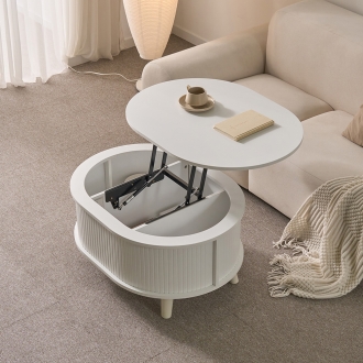 동서가구 아보 타원형 리프트업 테이블 800 DF645657