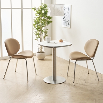 소티디자인 썸데이 테이블 원형 카페 거실 화이트 실버 600