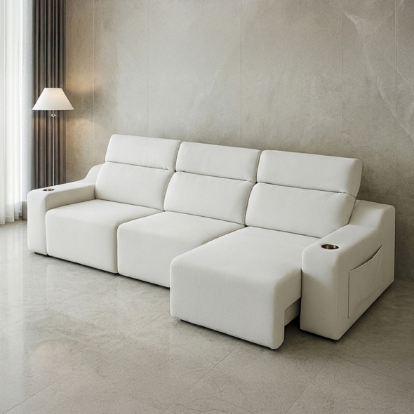 [단독특가]동서가구 이모션 슬라이딩 무빙 패브릭 리클라이너 4인 3인 소파