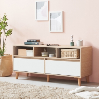 [케이컴퍼니] 이음2단1200거실장(2서랍형) / K1200-2S-IN-C