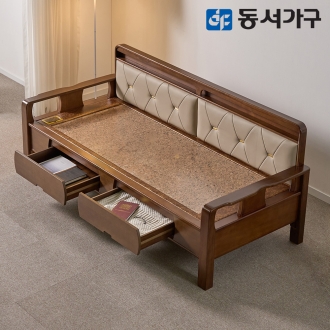 동서가구 편백나무 인볼브 가죽 수납형 홍맥반석 카우치 돌소파 DF645674