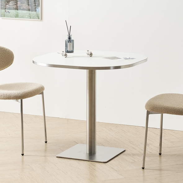 소티디자인 올데이 테이블 사각 카페 거실 화이트 실버 600 800