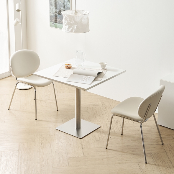 소티디자인 올데이 테이블 사각 카페 거실 화이트 실버 600 800