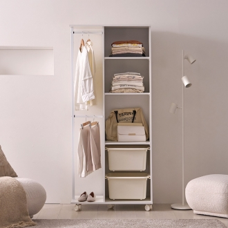 라자가구 누니 올인원 수납 행거