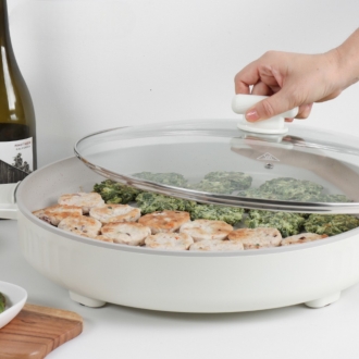 [Everyving] 에브리빙 40cm 대용량 다용도 멀티팬 전기그릴 Lime-15