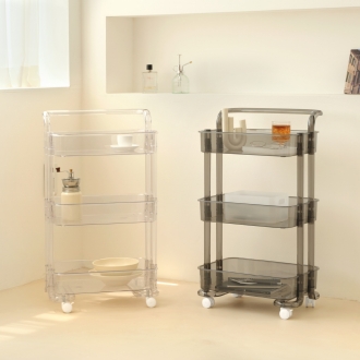 [하우스레시피] 루센트 3단 투명 트롤리 2colors