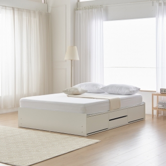 시스모 E0목재 LPM 무헤드 4서랍수납 슈퍼싱글/퀸 침대프레임