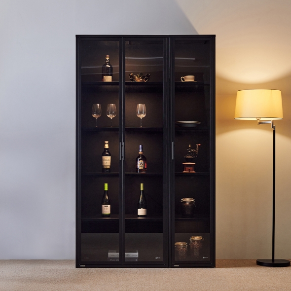 [단독특가]동서가구 블룸 철제 모듈 LED 드레스룸 시리즈 모음 진열장 수납장 장식장