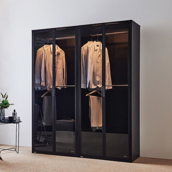 [단독특가]동서가구 블룸 철제 모듈 LED 드레스룸 시리즈 모음 진열장 수납장 장식장