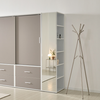 동서가구 E0 엘리먼 옷장 사이드용 400 거울형 선반장 DF926834