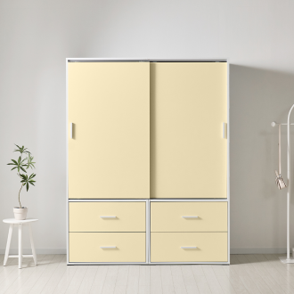 동서가구 E0 엘리먼 1600 슬라이드 도어 옷장 서랍형 DF926832